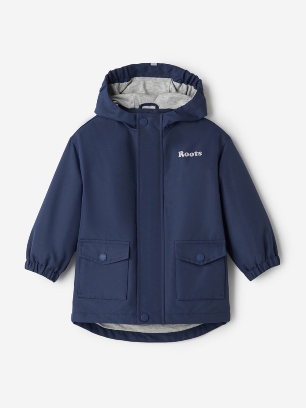 Roots Kids Navy Hooded Raincoat 2T